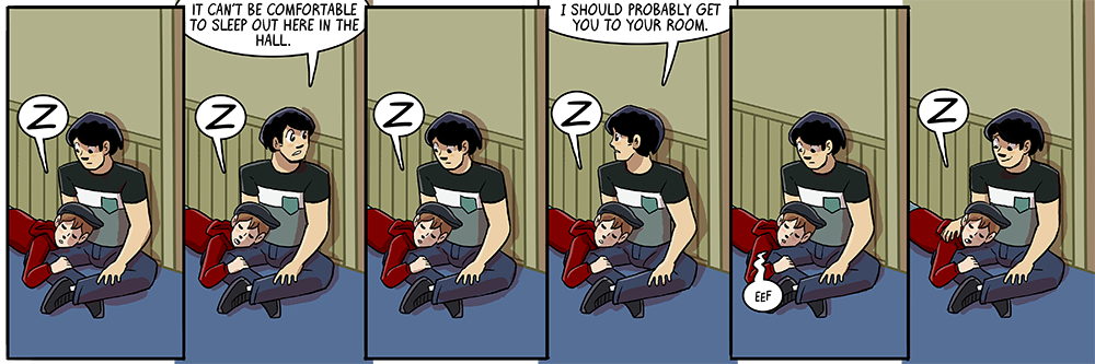 eh it's a dorm hallway there's probably a half-dozen more people passed out in front of their doors