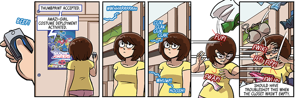 unfortunately couldn't afford to have the costume rise monolith-like out of the floor of a watery cave