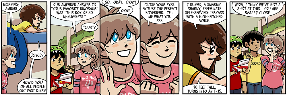 bribed with a box of edible dinosaurs