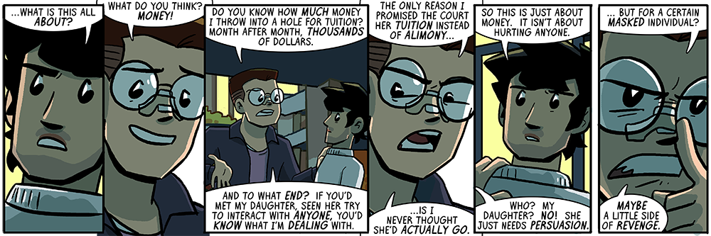 'but i thought you said you got beat up by a bunch of dudes' 'i uh i pointed to my broken nose for no reason'