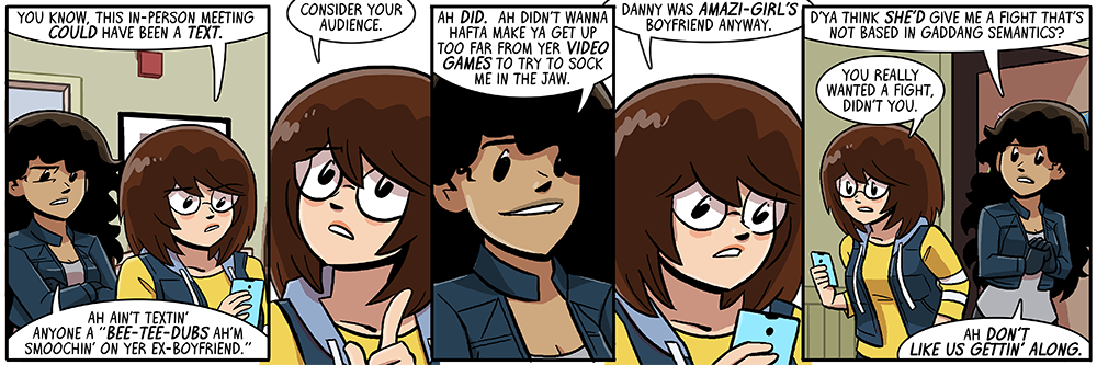 quick, tell her that her shirt is frumpy