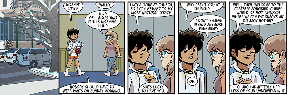 dumbing of age book 12: nobody should have to wear pants on sunday morning