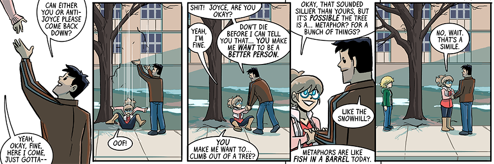 don't worry, joyce has got plenty of cushion back there