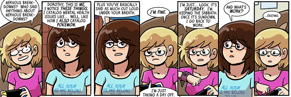 it'd probably do dorothy some good to keep the sabbath more frequently