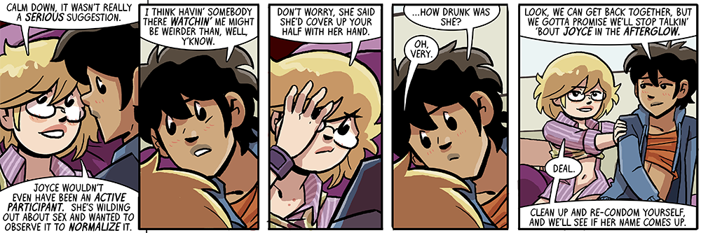 walky could get a lot of mileage out of 'if you mention joyce we get to screw again'